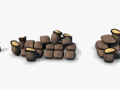 Bag 01 Low-poly 3D model