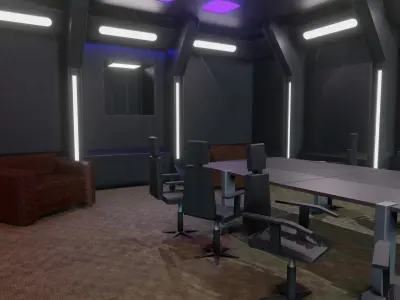 Sci-Fi Conference Room 3D model