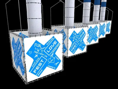 Music Festival Banner 3D model