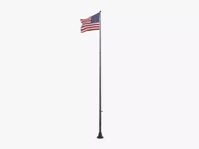 Flag Pole Low-poly 3D model