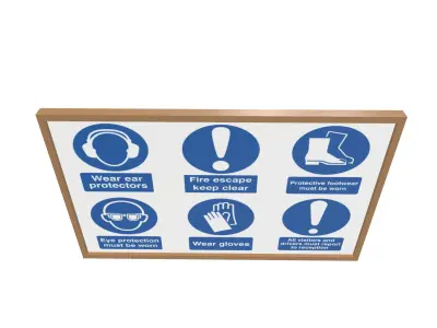 PPE Sign Board Texture