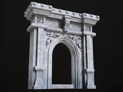 Antique Stone Arch Low-poly 3D model