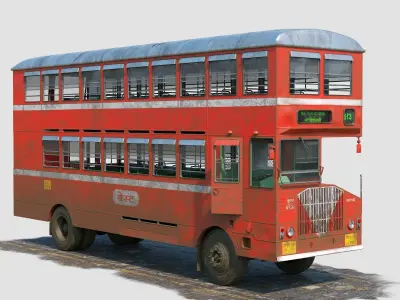 3D Best Double Decker Bus 3D model