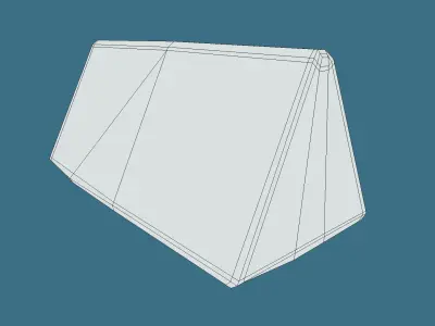 Lowpoly Concrete Barrier Small Low-poly 3D model