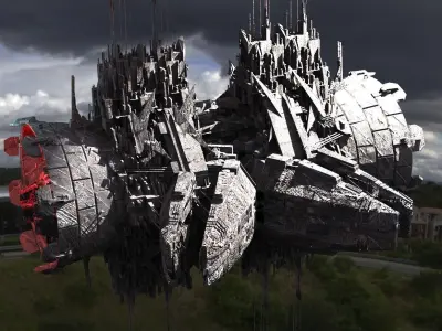 Dark Deep space rig 1  3D model