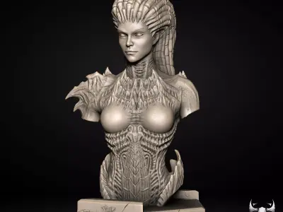 Queen of Blades - Sarah Kerrigan Starcraft 3D print model 3D print model