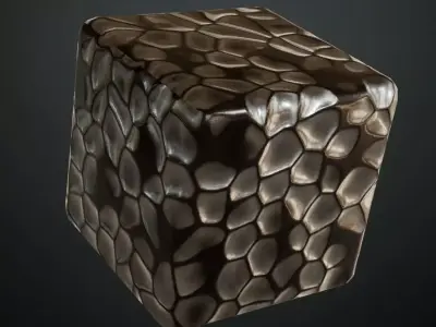 White Metal Hammered PBR Seamless Texture