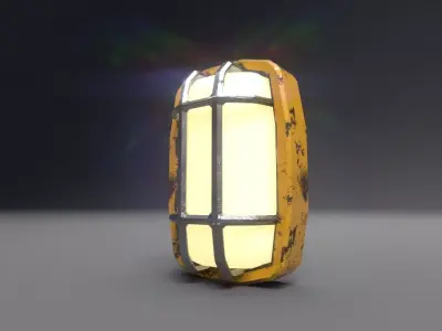 Industrial Workshop Lamp - Hardware Lighting Low-poly 3D model