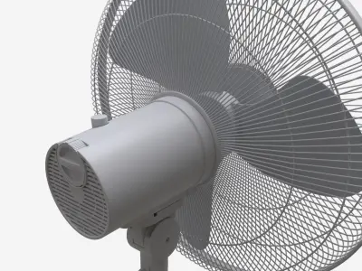 Floor Fan White 3D model