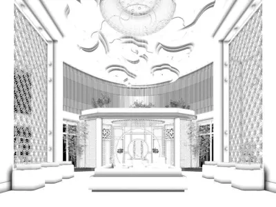 Business Restaurant - Coffee - Banquet  186 3D model