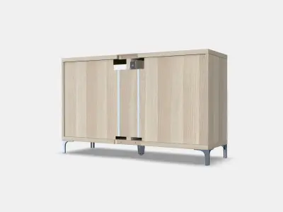 BESTA TV bench with doors 22 Low-poly 3D model purchase