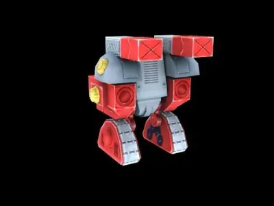 Robots Grunt Low-poly 3D model