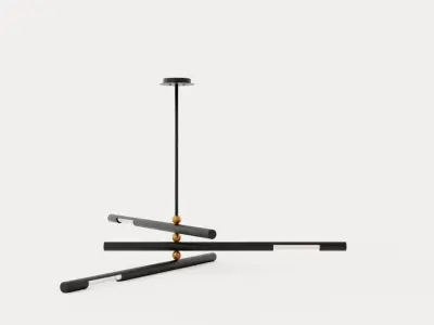 Hendrix Chandelier - Dark Bronze Low-poly 3D model