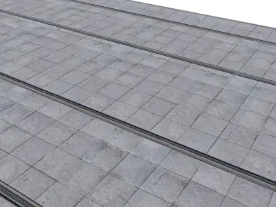 TRAM TRACKS type second 3D model