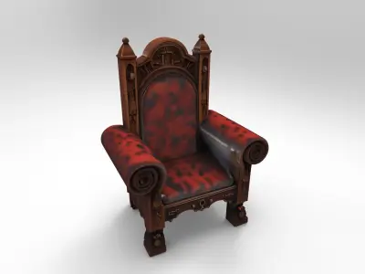 medieval chair 2 3D print model