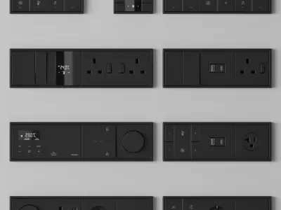 JUNG LS 990 - KNX Smart Home kit 50 items 3D model