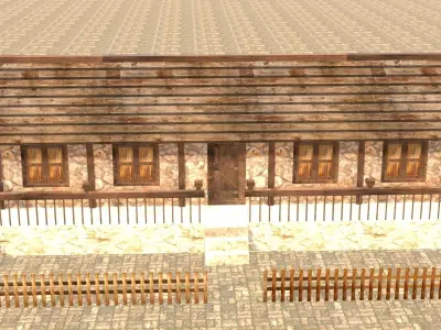 Medieval house thirteen 19 Low-poly 3D model