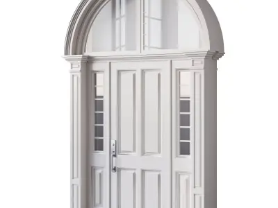Classic Arched Entrance Door No14 A 3D model