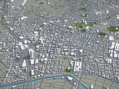 Hamamatsu  Low-poly 3D model