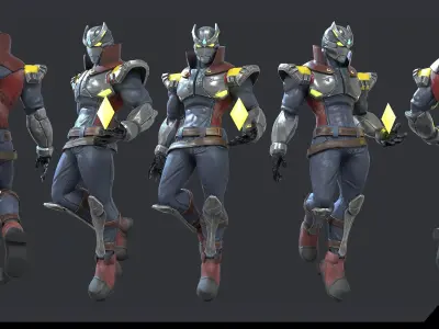 Zephiroth Character Design Low-poly 3D model