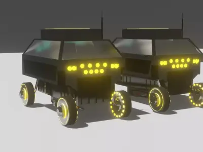 Missile-Shooting War Rig 3D model