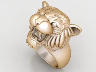 Tiger Ring Light Gold ANM 21 3D print model