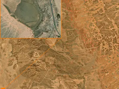 NEOM city topography Saudi Arabia - tile n28 e35 3D model