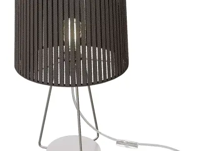 Drum Shade Table Lamp Low-poly 3D model