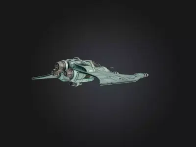 Starship Vector Low-poly 3D model