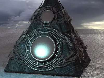 Sun God Pyramid details 3D model