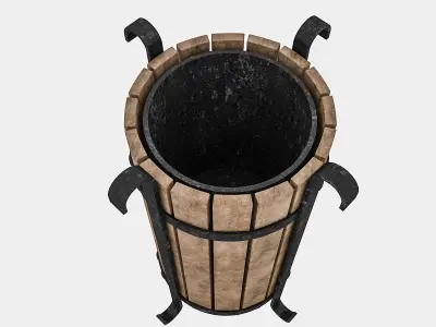 trash can 02 3D model Low-poly 3D model