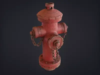 Fire Hydrant - Chinese Style Design Low-poly 3D model