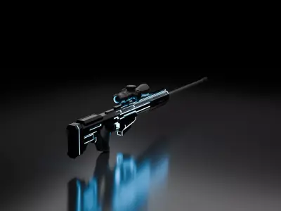 Sci Fi Gun Collection Low-poly 3D model