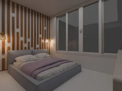 Bedroom interior design  Free 3D model
