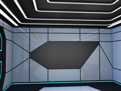 Sci Fi Room 3D model 6