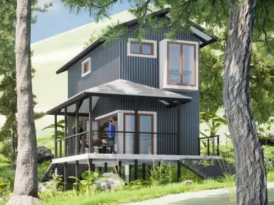 020Smallhouse2f36m2 Free 3D model
