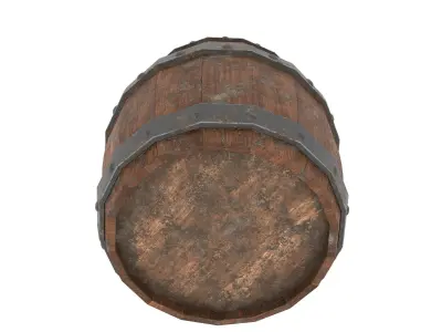 DIRTY BARREL Low-poly 3D model