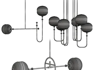 Ayler Ceiling Lamp collection Low-poly 3D model