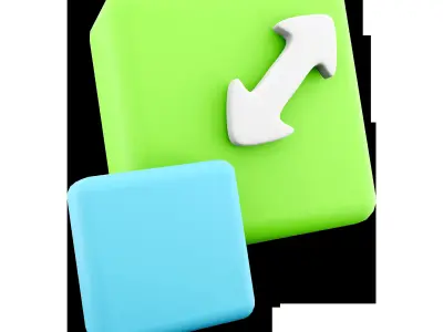 3d  Scalability or scalable system cartoon icon 3D model