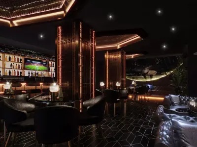 night club  interior 3D model
