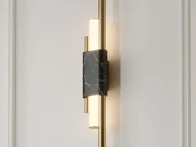 Copper Wall Lamp 3D model