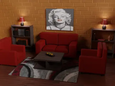 Living-livingrom 3D model