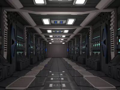 Sci Fi Interior Corridor 3D model