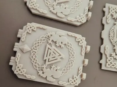 Space Vikings Groundpounder doors Valknut 3D print model
