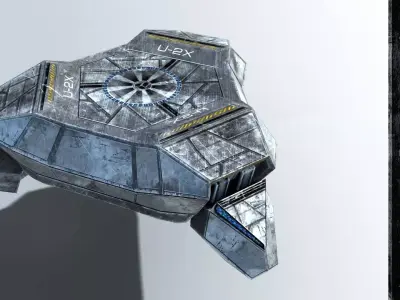 Space ship low poly Low-poly 3D model