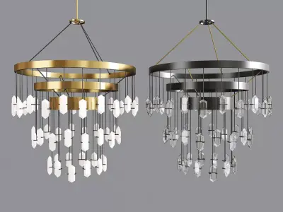 Halcyon Large Three Tier Chandelier 3D model