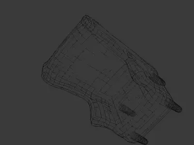 PBR Armchair low poly game ready 3d model wing chair Low-poly 3D model