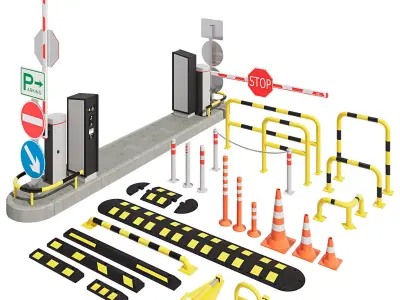 Parking organization kit 3D model