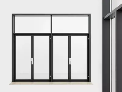 Panoramic windows Door Entrance 108 Low-poly 3D model