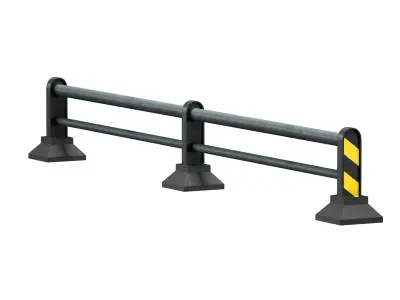 Prefabricated road barrier 3D model